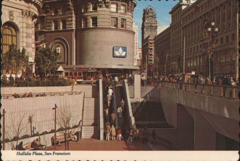 Hallidie Plaza, Powell and Market Corner San Francisco California