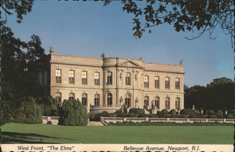 West Front of The Elms Mansion on Bellevue Avenue Newport Rhode Island