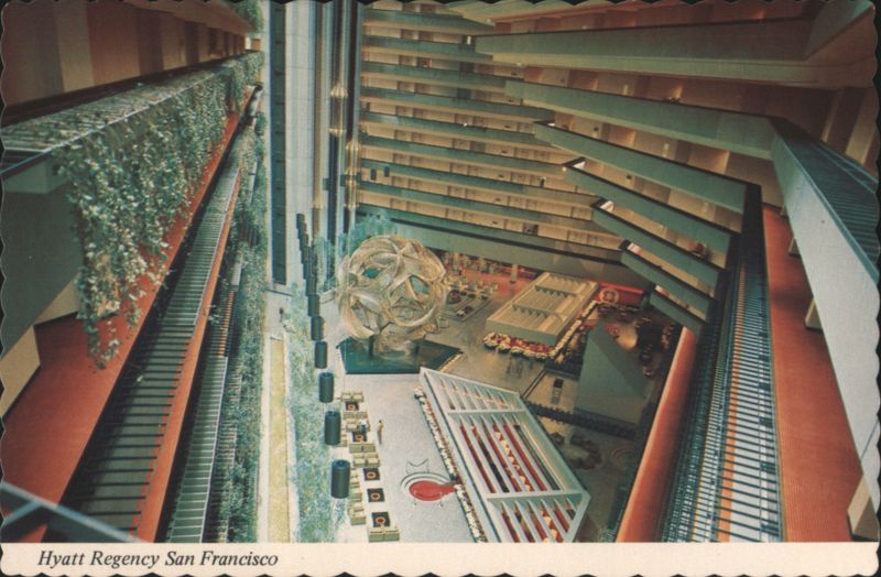 Hyatt Regency Atrium Lobby with Eclipse Sculpture San Francisco California