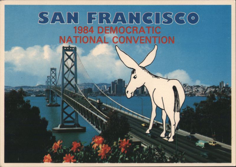 1984 Democratic National Convention, Bay Bridge & Donkey San Francisco California