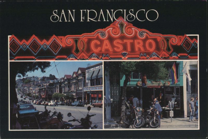 The Castro District Neon Sign and Neighborhood Scenes San Francisco California