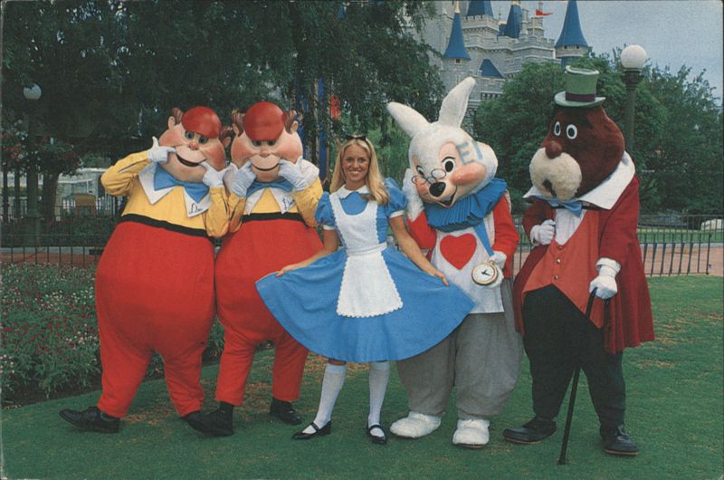 Alice in Wonderland Characters at Cinderella Castle Orlando Florida