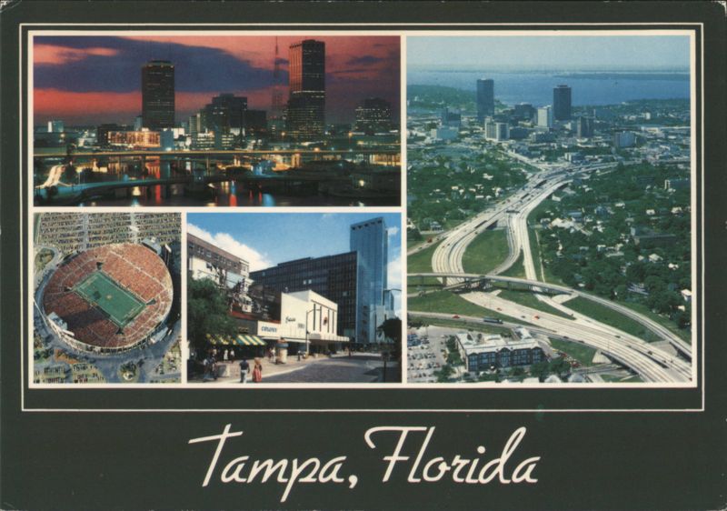 Tampa Skyline, Stadium, Downtown & Malfunction Junction Florida