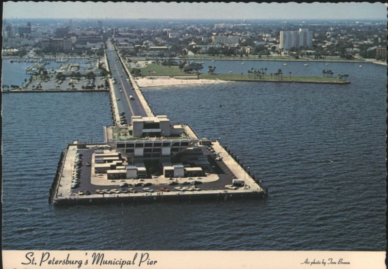 Municipal Pier with 5-Story Inverted Pyramid Building St. Petersburg Florida