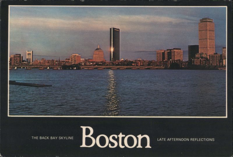 Back Bay Skyline with Late Afternoon Reflections Boston Massachusetts