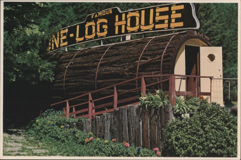 Famous One-Log House, Avenue of the Giants Phillipsville California