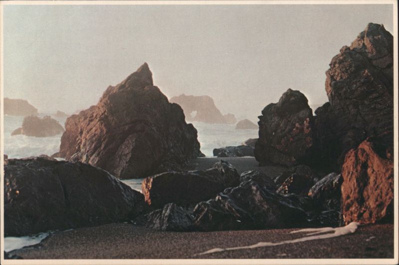 Rugged Northern California Coastline and Rock Formations