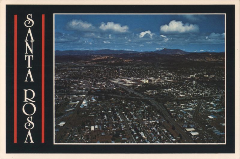 Birds-Eye View of Santa Rosa & Mount Saint Helena California