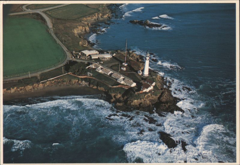 Aerial View of Pigeon Point Light House California