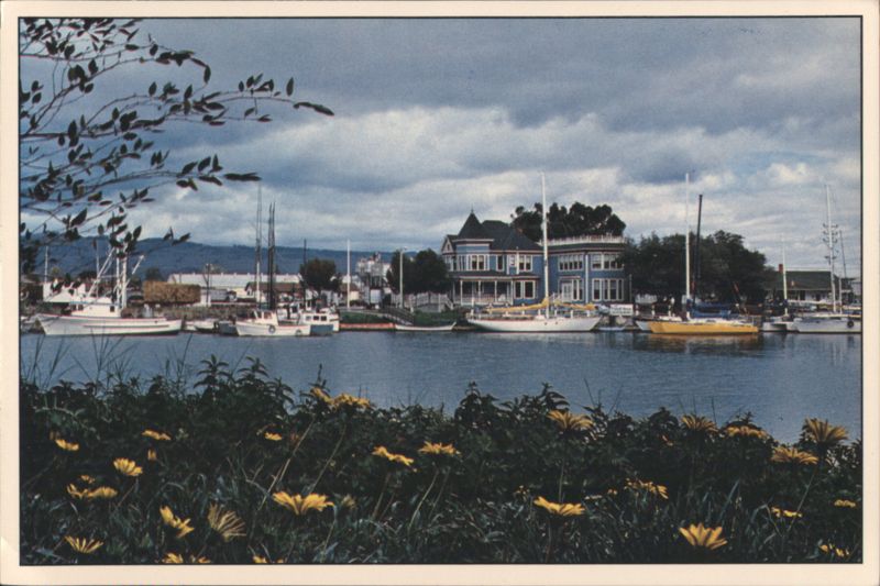 Petaluma Creek Waterfront and Victorian Building California