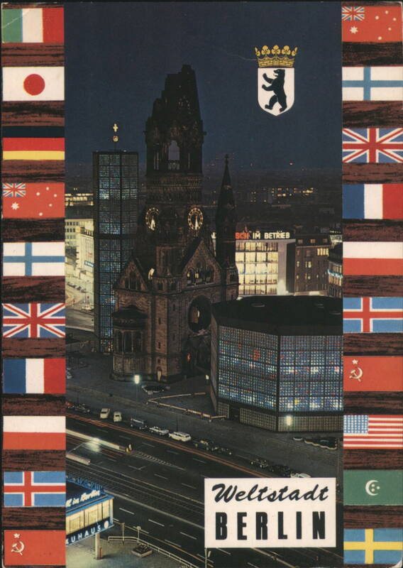 Kaiser Wilhelm Memorial Church Ruins and Modern Buildings Berlin Germany