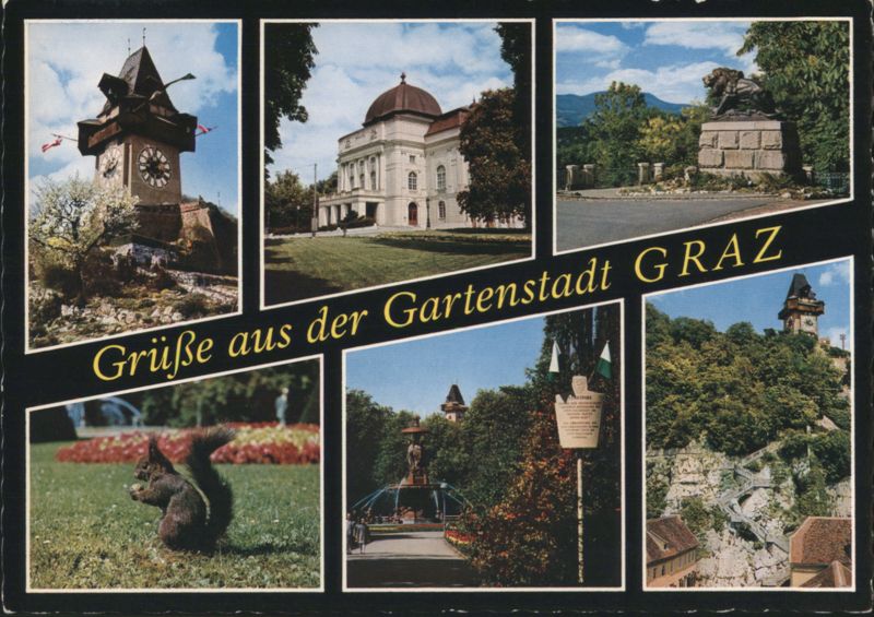 Multi-view of Graz Landmarks: Uhrturm, Opera House & More Steiermark Austria