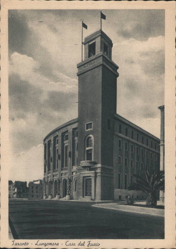 Casa del Fascio and Tower, Lungomare Taranto Italy