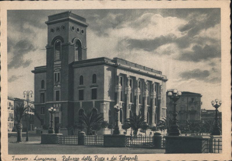 Palazzo delle Poste e dei Telegrafi, Lungomare Taranto Italy