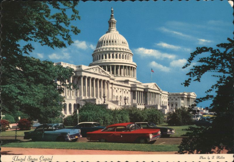United States Capitol Building and Vintage Automobiles Washington District of Columbia