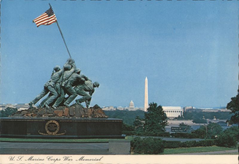 U.S. Marine Corps War Memorial and Washington Skyline Arlington Virginia