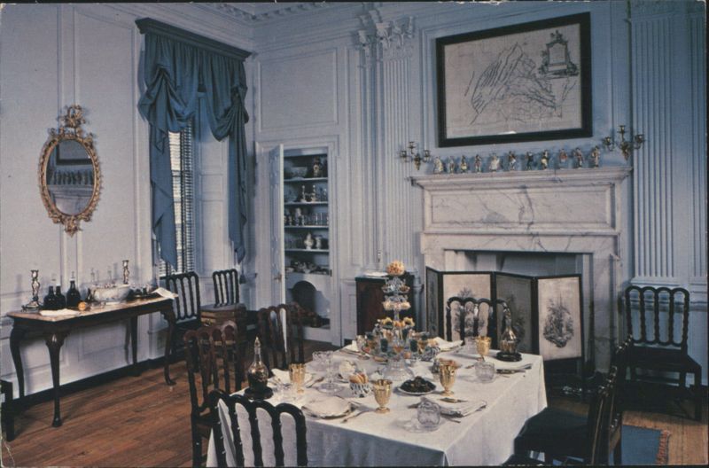 Dining Room Interior, The Governor's Palace Williamsburg Virginia