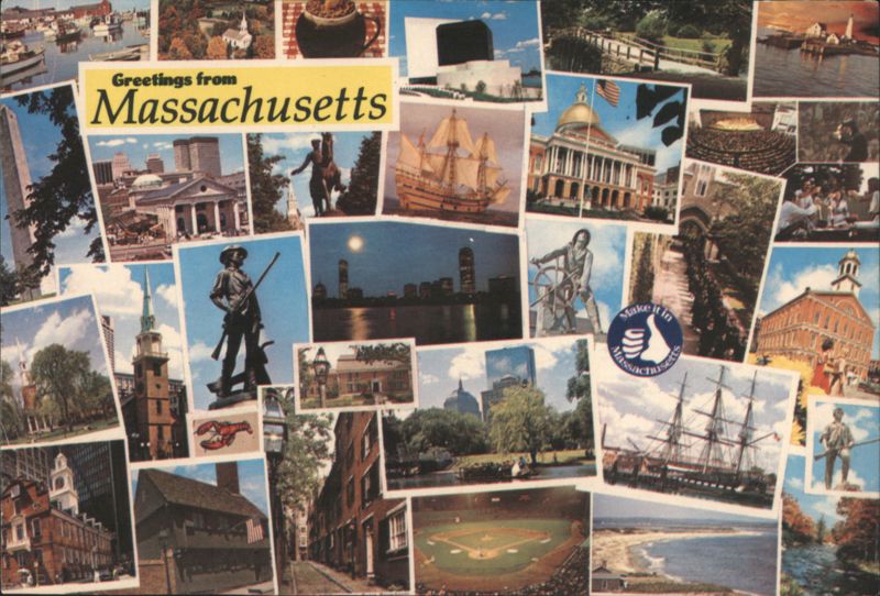 Greetings from Massachusetts Multi-View Landmark Collage