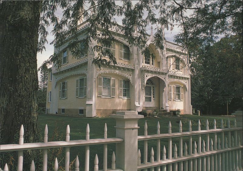 Wedding Cake House with Gothic Revival Trim Kennebunk Maine
