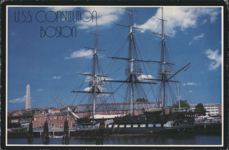 U.S.S. Constitution and Bunker Hill Monument Boston Massachusetts