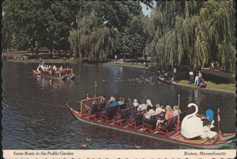 Swan Boats in the Public Garden Boston Massachusetts