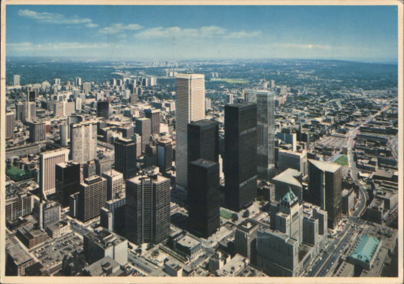 Aerial View of Toronto Skyline from CN Tower Canada