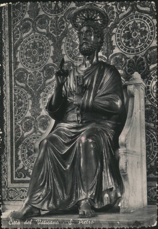 Statue of St. Peter Enthroned Vatican City Religious