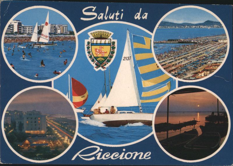 Multi-View Scenes of Riccione Beach and Harbor Italy