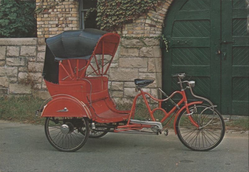1965 Pedicab Rickshaw, Made in Taiwan Brookline Massachusetts