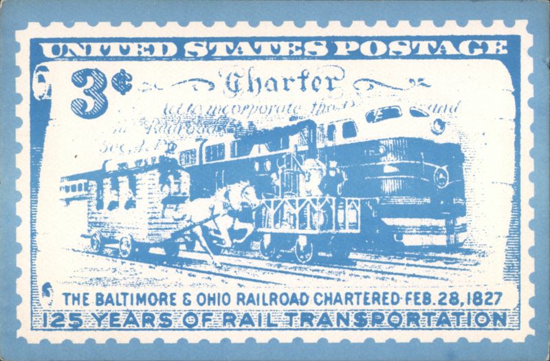 Baltimore & Ohio Railroad 125th Anniversary 3c Stamp