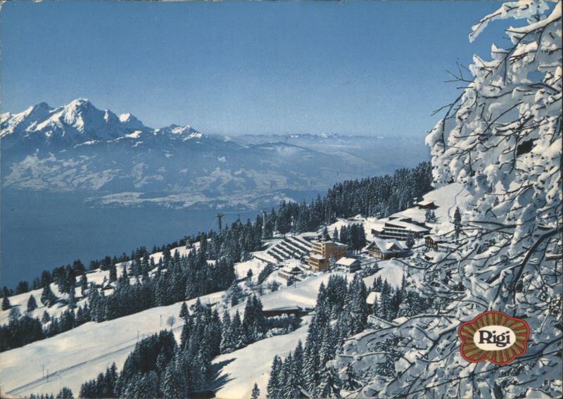 Rigi-Kaltbad with Pilatus and Lake Lucerne Switzerland