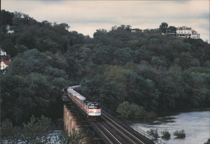 Amtrak's Capitol Limited Crossing the Potomac River Harpers Ferry West Virginia