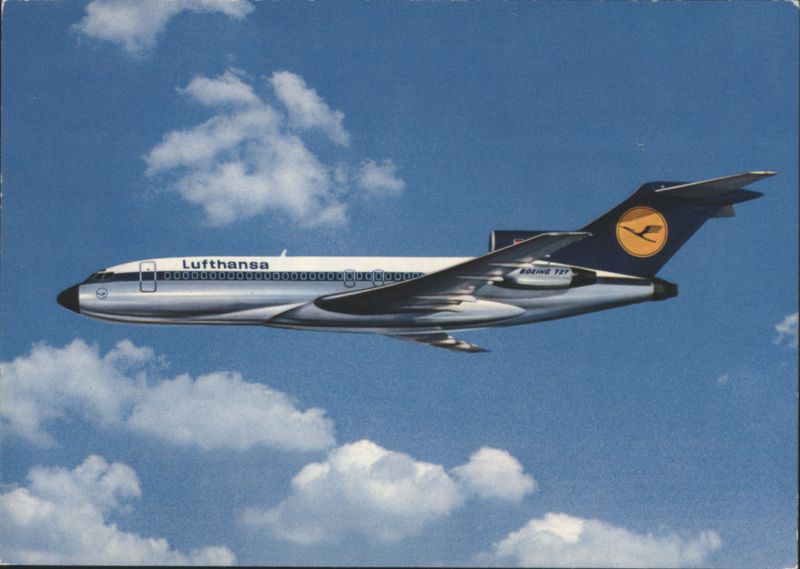 Lufthansa Boeing 727 Europa Jet in Flight Aircraft