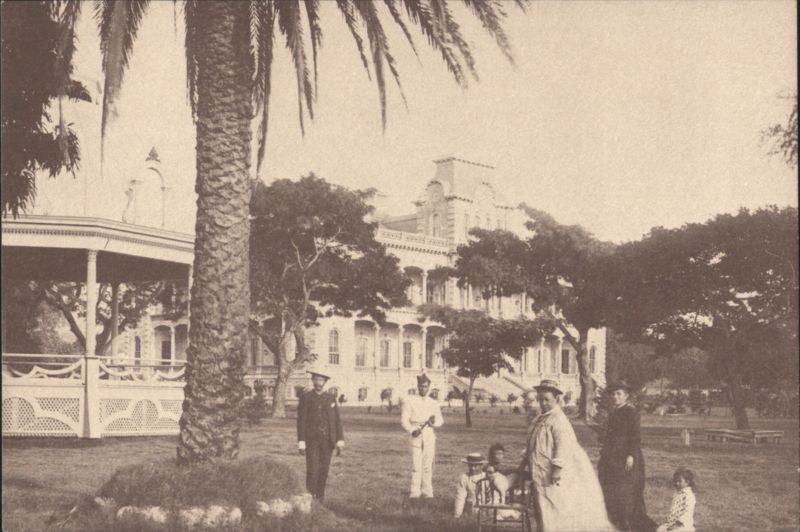 Queen Kapiolani on Palace Grounds near Coronation Stand Honolulu Hawaii