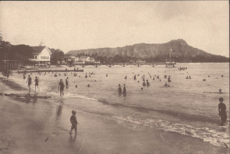 View from Royal Hawaiian Hotel Site, Waikiki Beach Honolulu