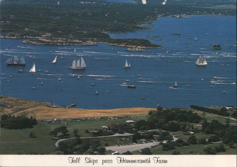 Tall Ships pass Hammersmith Farm, Narragansett Bay Newport Rhode Island