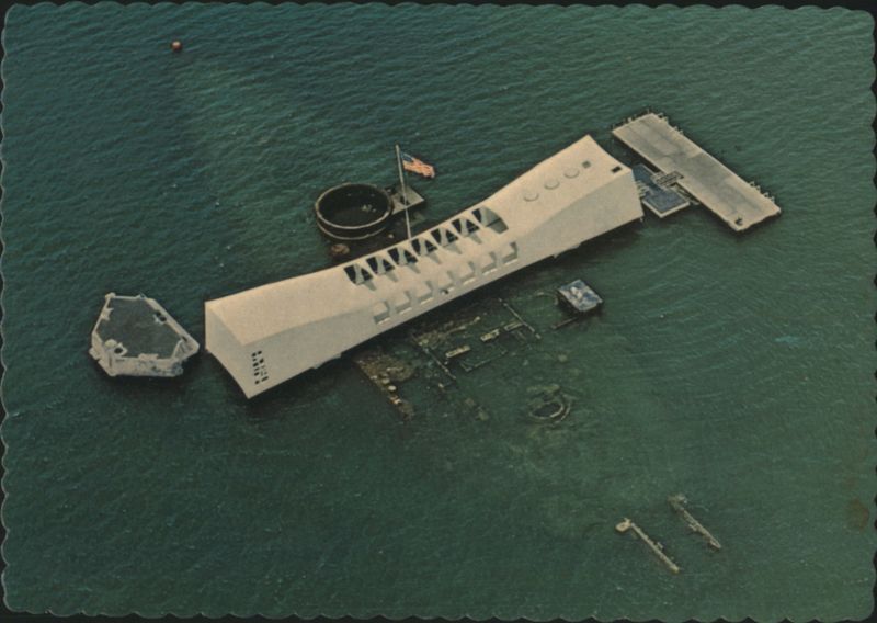 USS Arizona Memorial Aerial View Honolulu Hawaii