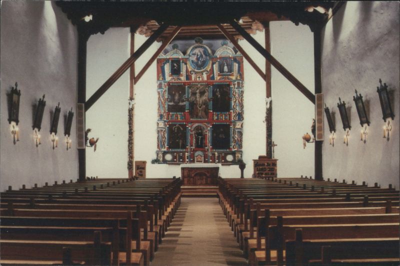 San Francisco de Asis Church Interior and Reredos Ranchos de Taos New Mexico