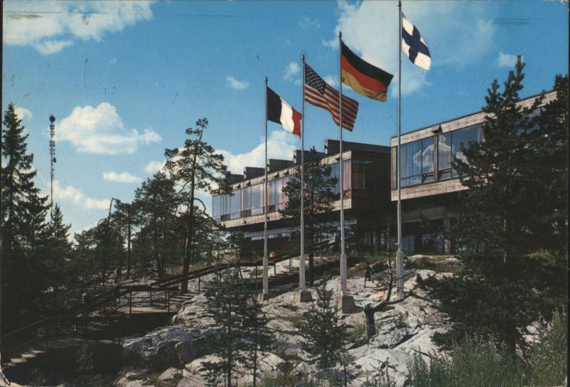 Rovaniemi Polar Motorest with International Flags Finland