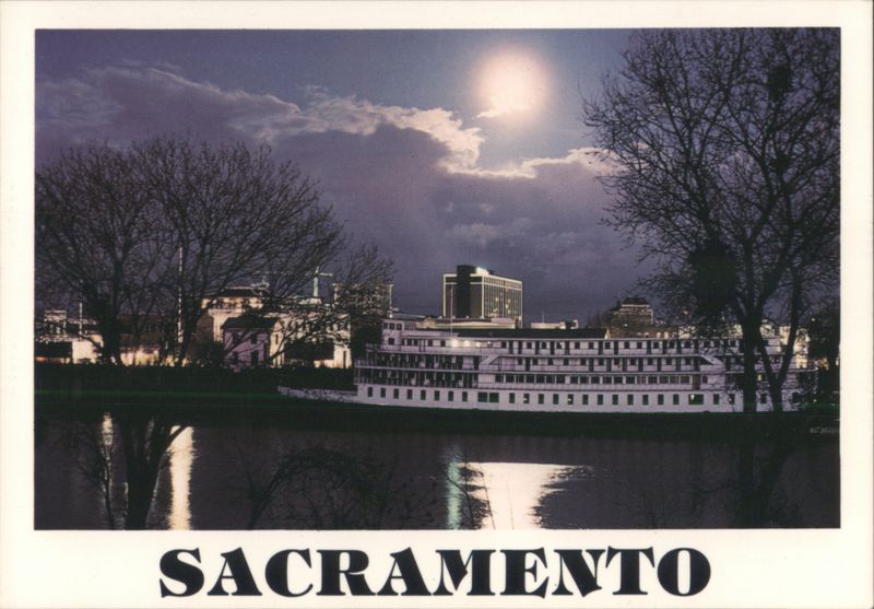 The Delta King Riverboat at Night, Old Sacramento California