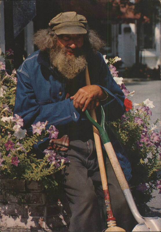 Vilas of Woodstock, Bearded Man with Shovel and Broom Vermont