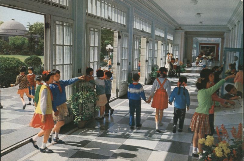 Children in a Spacious Corridor, Shanghai China