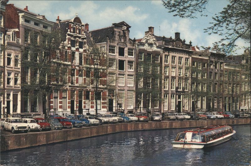 Old Facades on the Herengracht Canal Amsterdam Netherlands