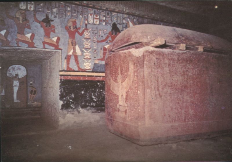 Sarcophagus in the Tomb of King Ramses I, 1315 B.C. Egypt