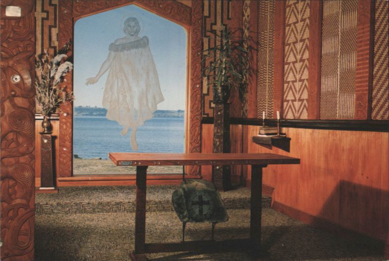 Christ on the Lake Window, St. Faith's Church Rotorua New Zealand