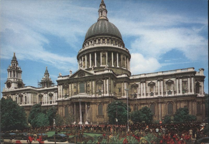 Saint Paul's Cathedral and Surrounding Architecture London United Kingdom