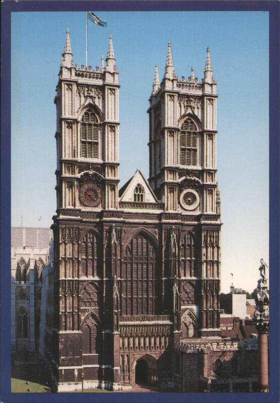 Westminster Abbey West Front and Twin Towers London United Kingdom