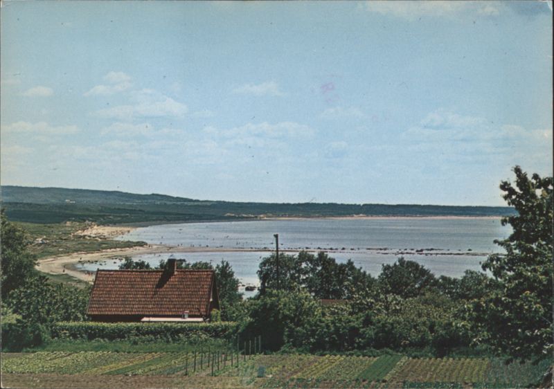 Haverdalsstrand Coastline and Red-Tiled House Sweden