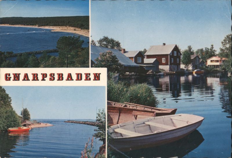 Multi-view Coastal Scenes and Harbor of Gnarpsbaden Sweden