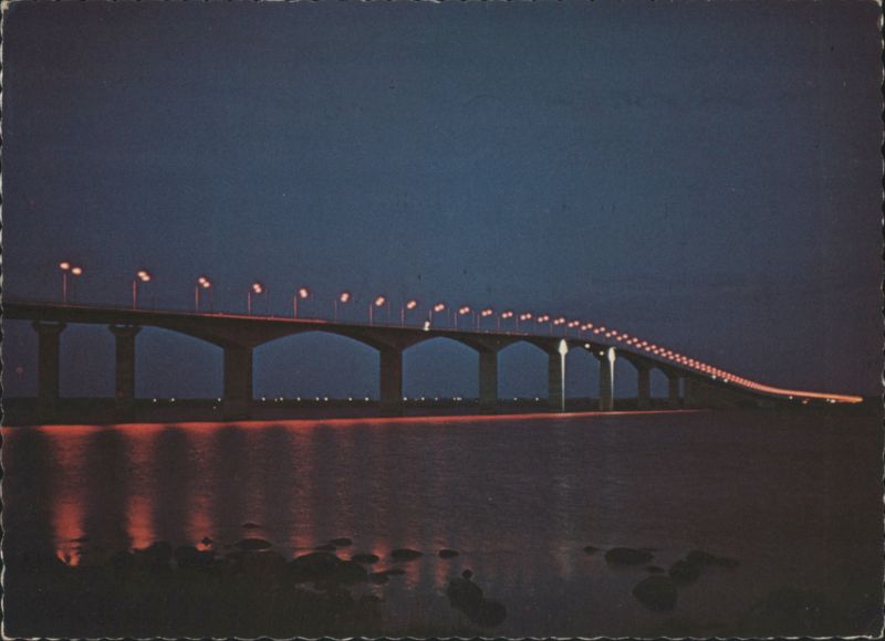 Öland Bridge (Ölandsbron) at Night Sweden